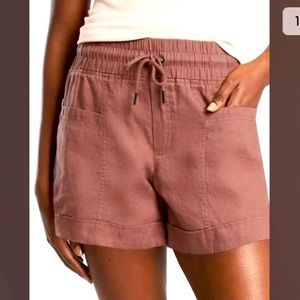 Athleta Cabo linen shorts Heather rose 8